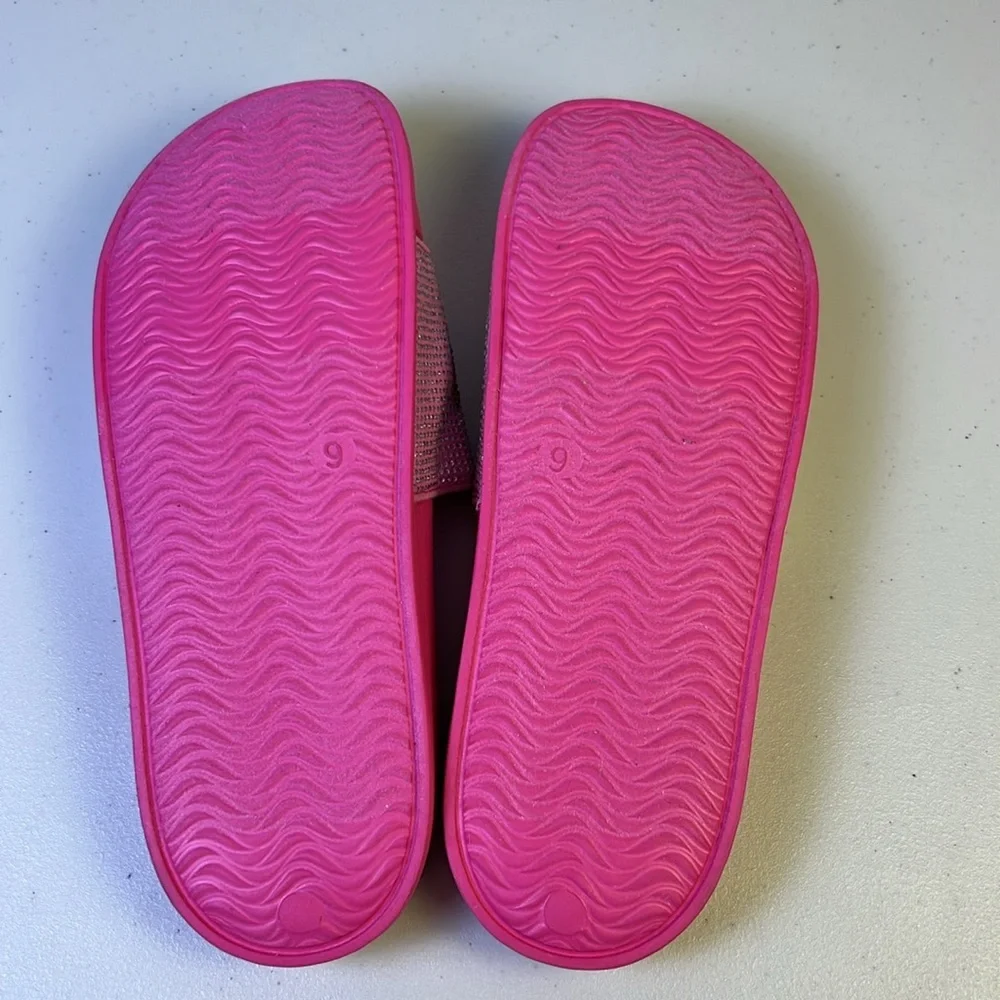 Juicy‎ Couture WOMEN'S WANDER RHINESTONE SANDALS WOMEN'S IN PINK RAINBOW Size 9 - Picture 11 of 15